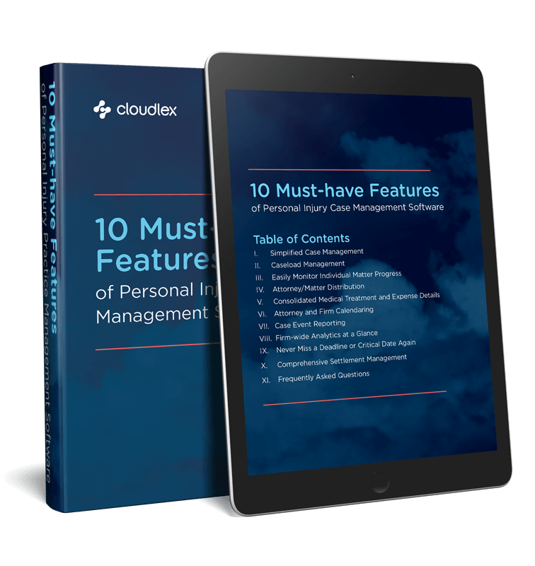Free Ebook - 10 Must-have Features of Personal Injury Case Management Software