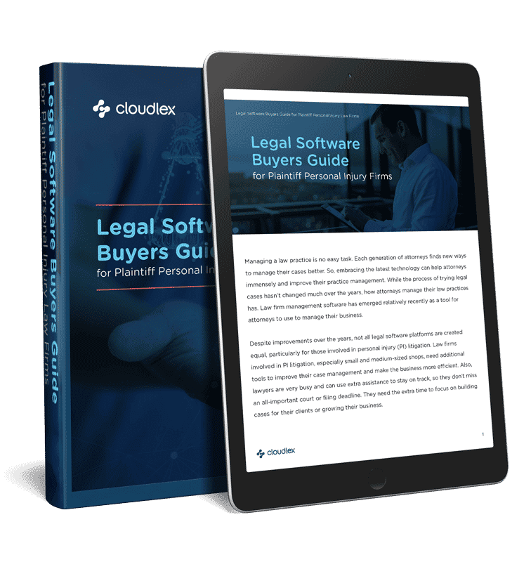 Legal Software Buyers Guide for Plaintiff Personal Injury Law Firms Cover