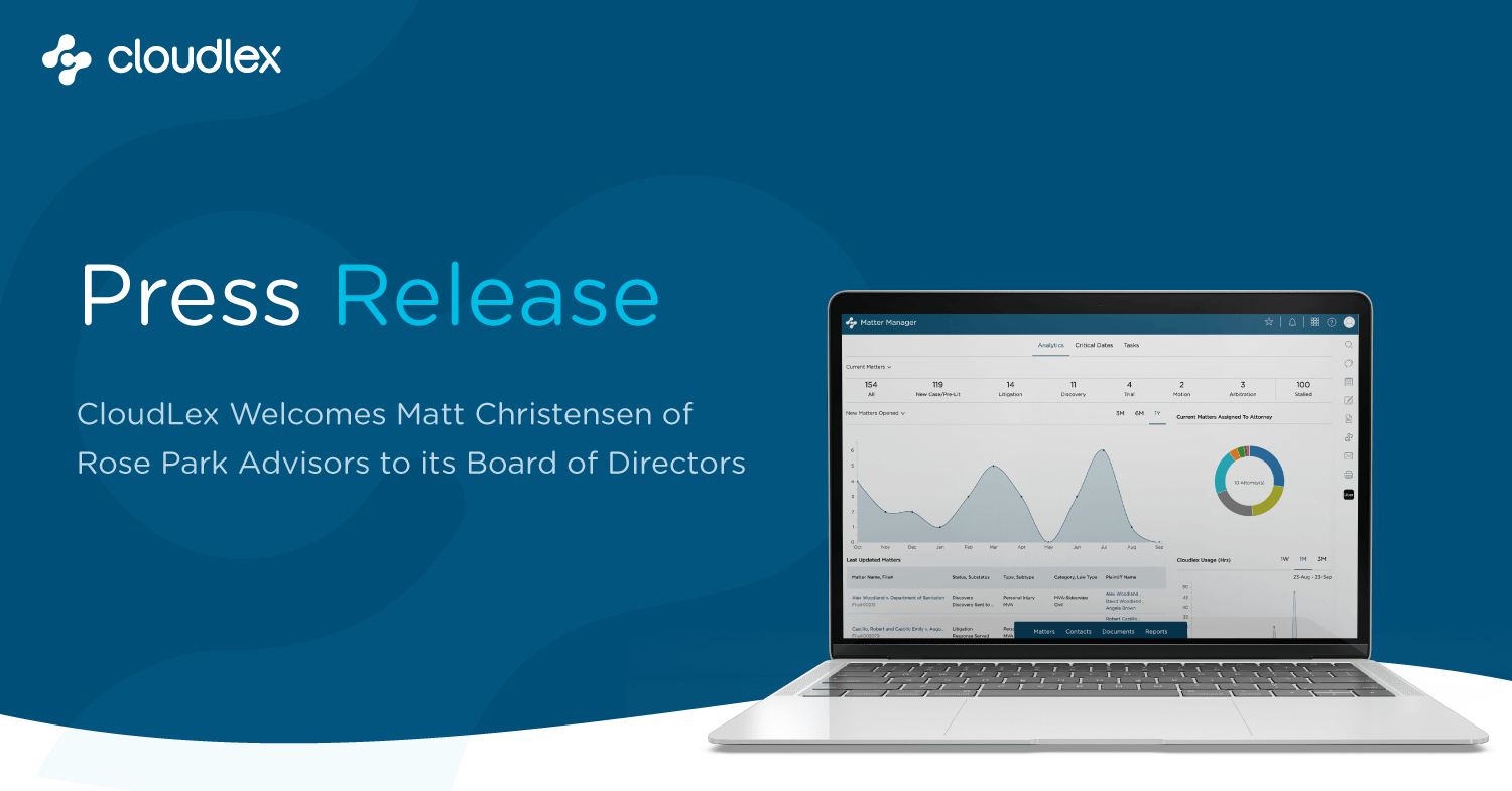 CloudLex Welcomes Matt Christensen