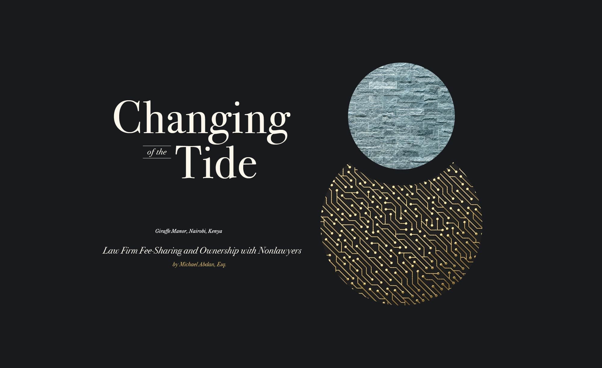 Changing of the Tide by Michael Abdan Esq.