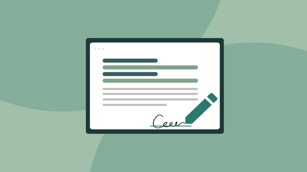 Blog featured image static graphic for e-signatures
